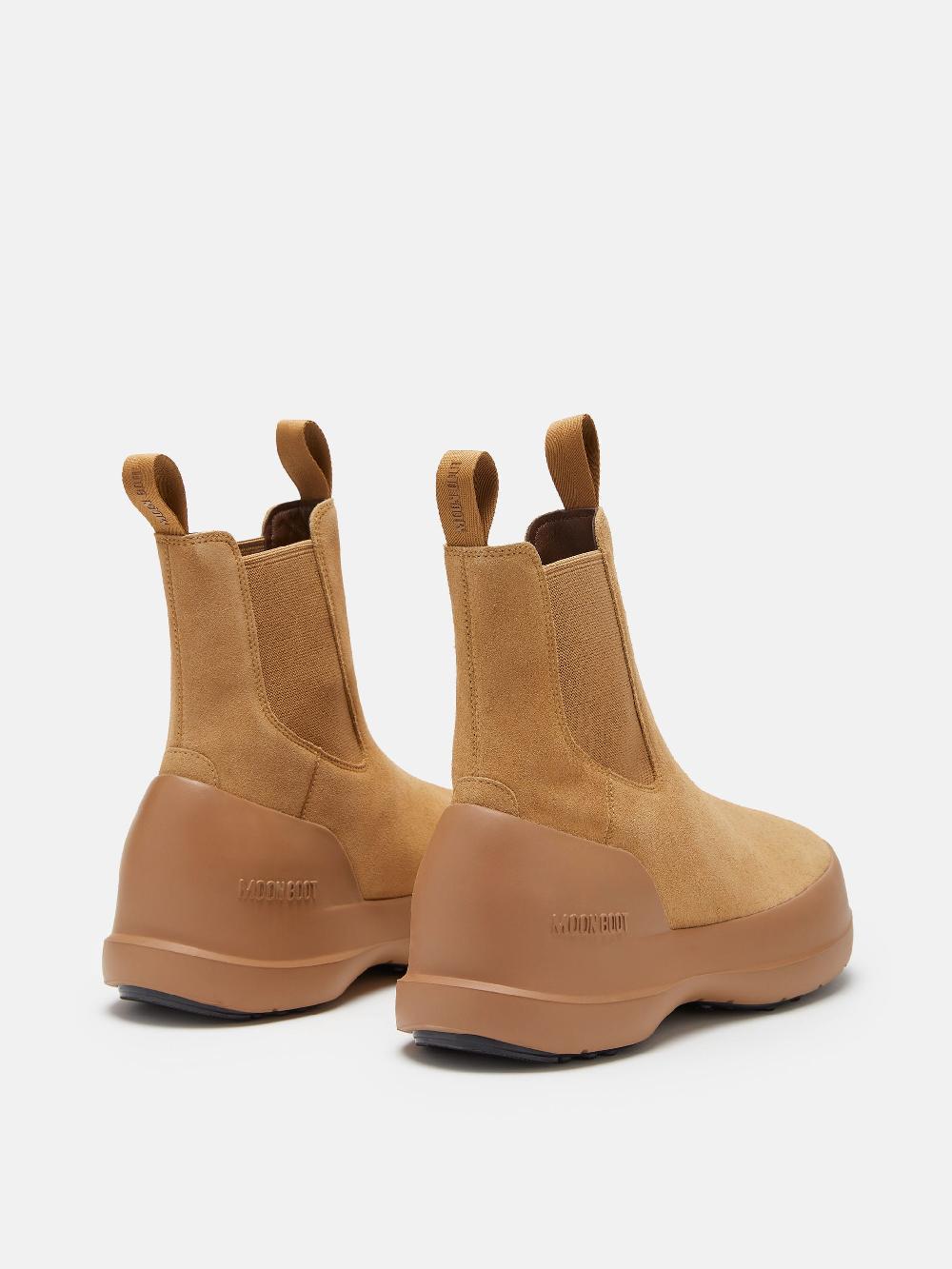 Moon Boot STIVALE LUNA CHELSEA BEIGE IN PELLE SCAMOSCIATA Qualità Garantita