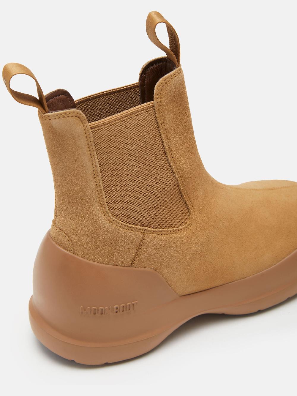 Moon Boot STIVALE LUNA CHELSEA BEIGE IN PELLE SCAMOSCIATA Qualità Garantita