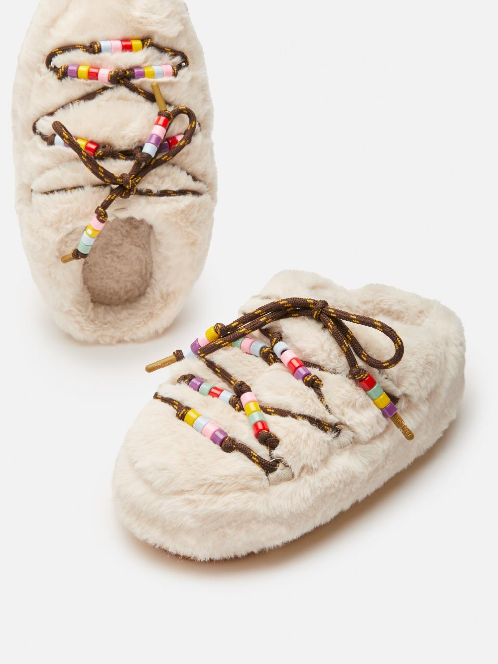 Moon Boot MULE FAUX-FUR BEADS PANNA Outlet