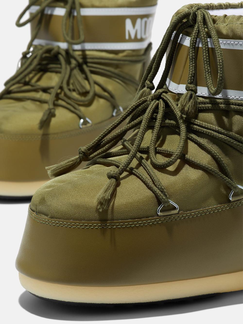 Moon Boot ICON LOW KAKI IN NYLON Vendita Calda
