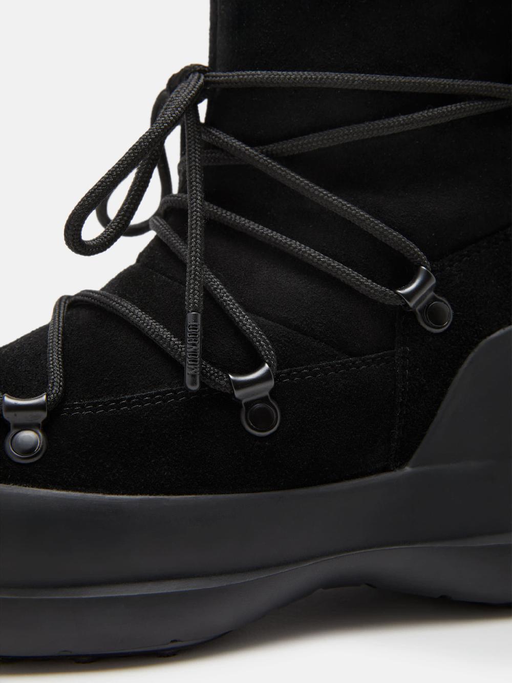 Moon Boot STIVALE LUNA NERO IN PELLE SCAMOSCIATA Saldi Di Fabbrica