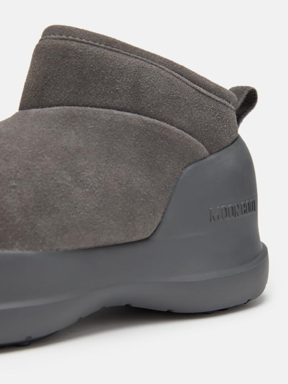 Moon Boot STIVALE LUNA LOW GRIGIO IN PELLE SCAMOSCIATA Qualità
