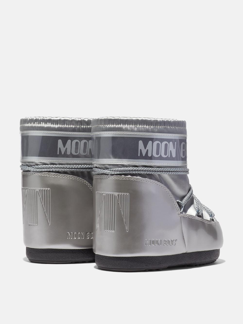 Moon Boot ICON LOW GLANCE ARGENTO IN RASO Promozione Limitata