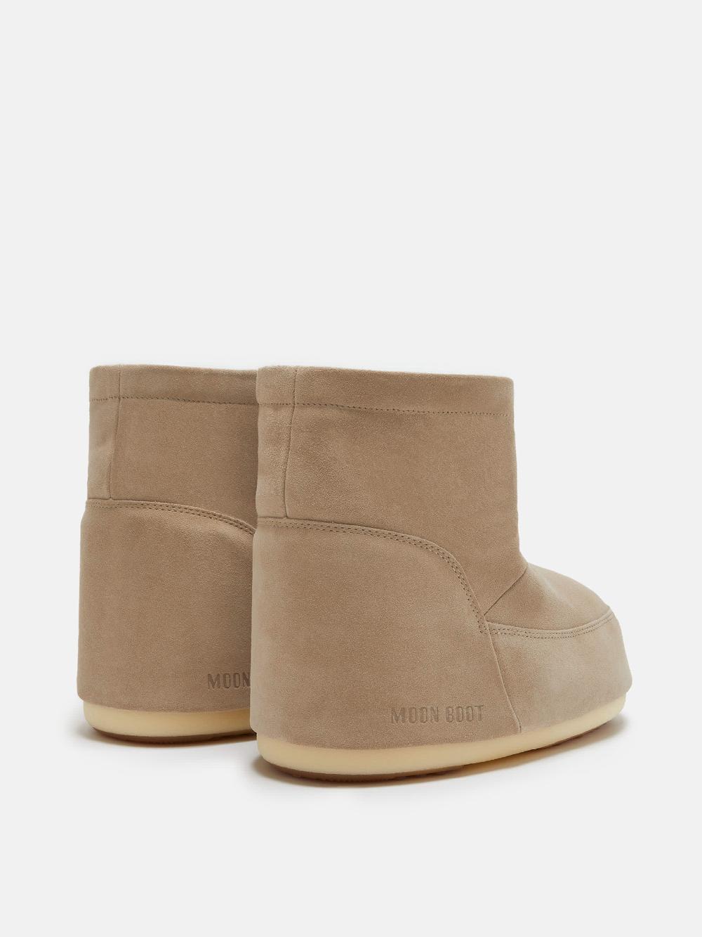 Moon Boot ICON LOW NOLACE BEIGE IN PELLE SCAMOSCIATA Sconto
