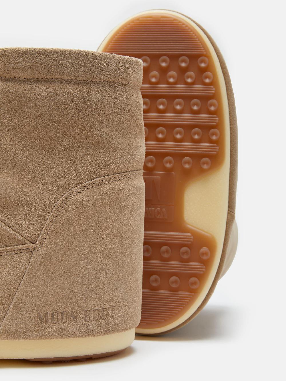 Moon Boot ICON LOW NOLACE BEIGE IN PELLE SCAMOSCIATA Sconto