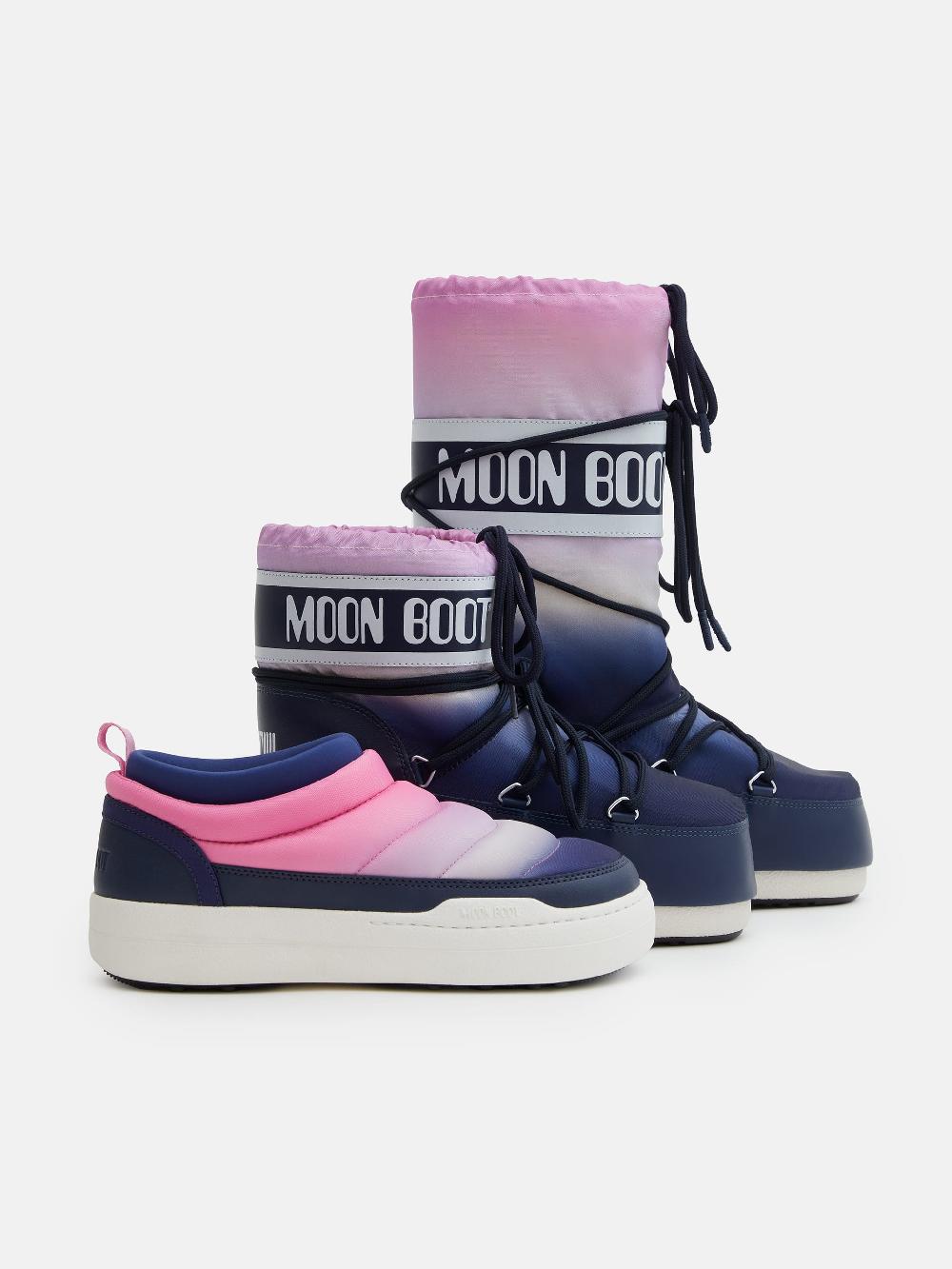 Moon Boot ICON LOW BLU CON STAMPA MOONRISE Online