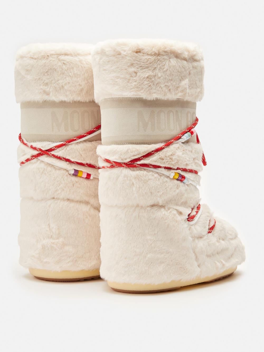 Moon Boot ICON FAUX-FUR BEADS PANNA Offerte