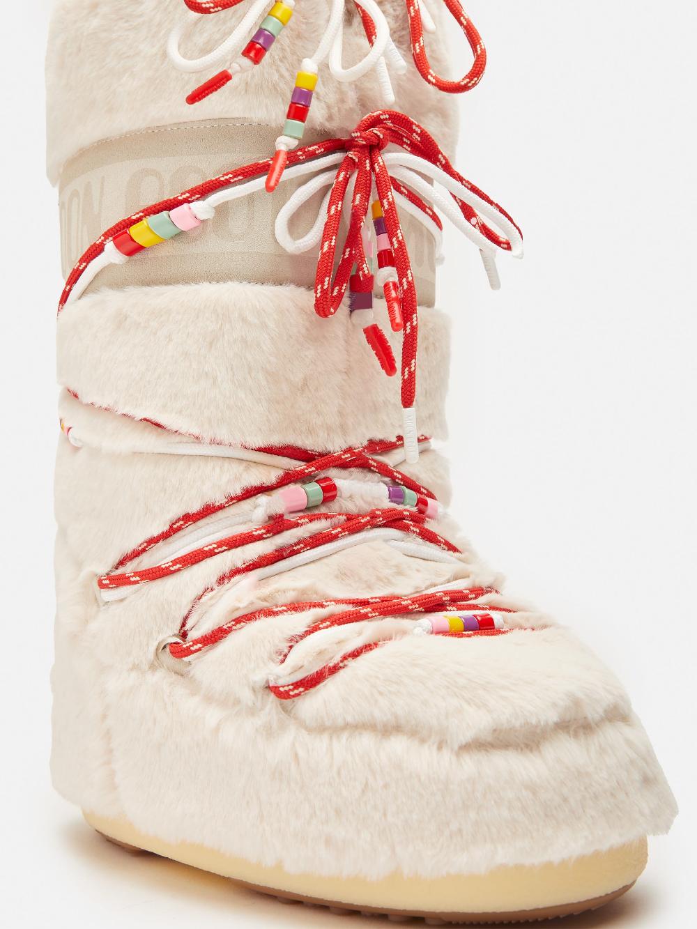 Moon Boot ICON FAUX-FUR BEADS PANNA Offerte