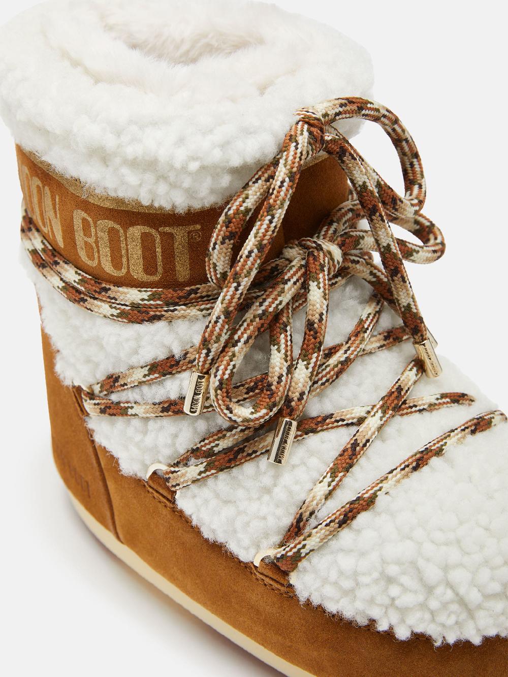 Moon Boot LAB69 ICON LOW NOCCIOLA IN SHEARLING Vendita Economica