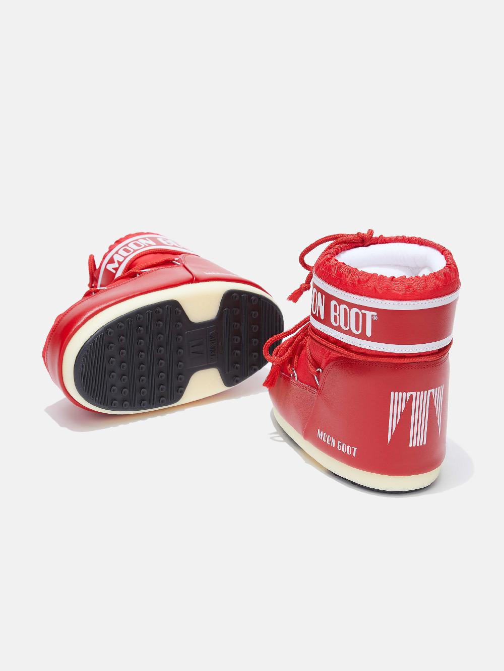 Moon Boot ICON LOW ROSSO IN NYLON Nuova