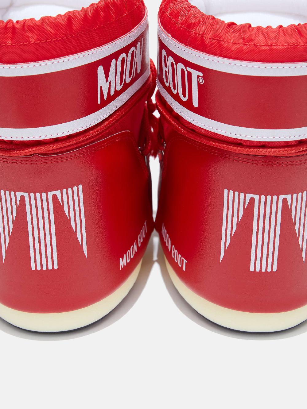 Moon Boot ICON LOW ROSSO IN NYLON Nuova