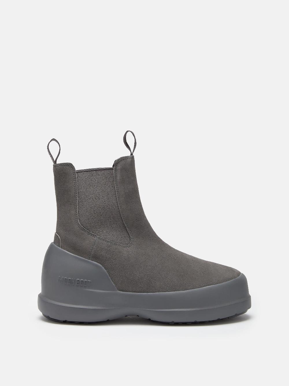 Moon Boot STIVALE LUNA CHELSEA GRIGIO IN PELLE SCAMOSCIATA Moda