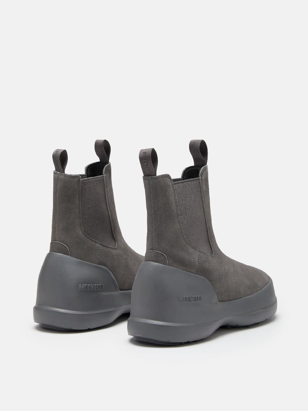 Moon Boot STIVALE LUNA CHELSEA GRIGIO IN PELLE SCAMOSCIATA Moda