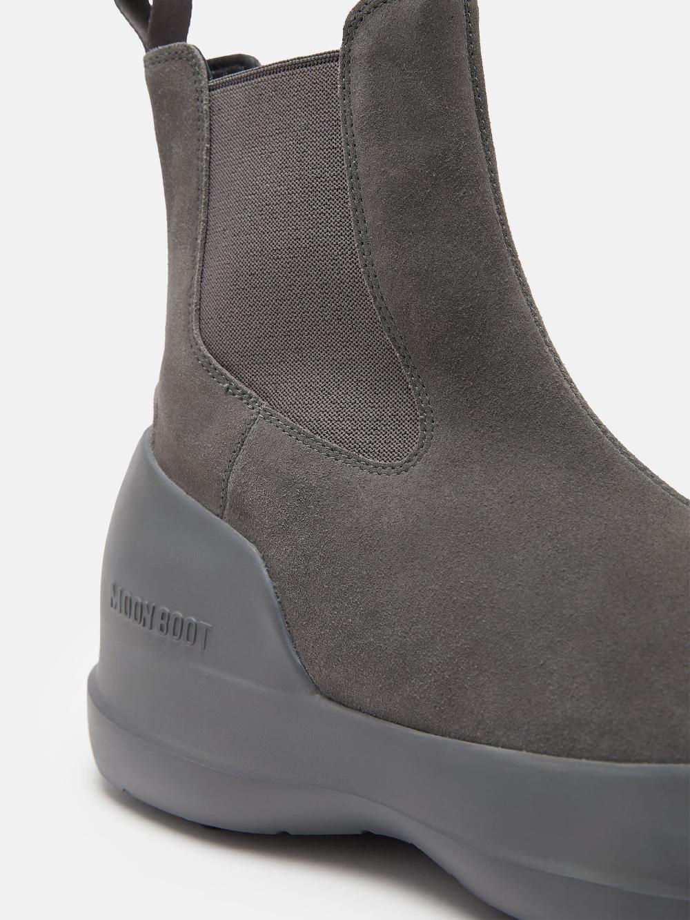 Moon Boot STIVALE LUNA CHELSEA GRIGIO IN PELLE SCAMOSCIATA Moda