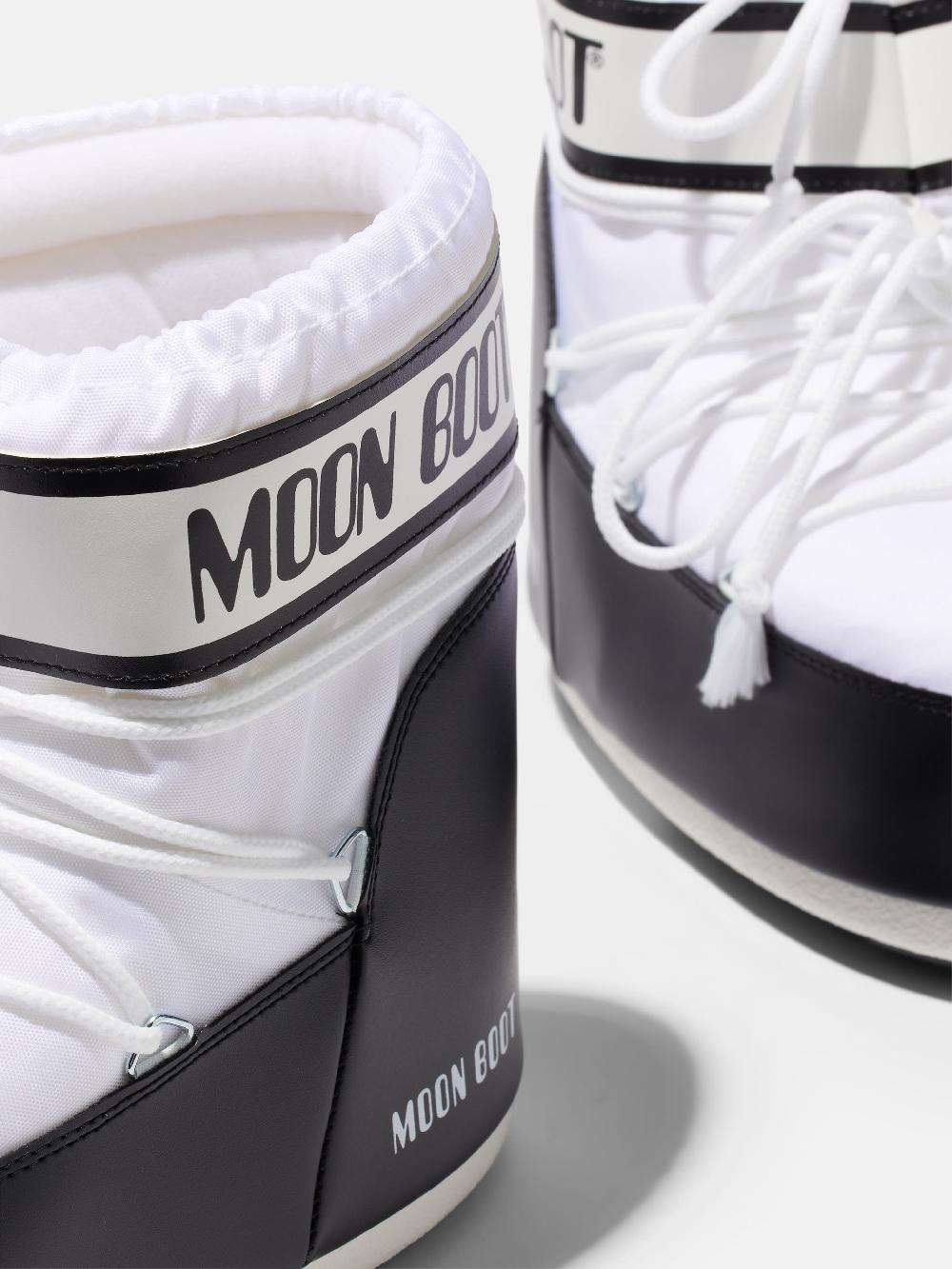 Moon Boot ICON LOW BIANCO IN NYLON Consegna Veloce