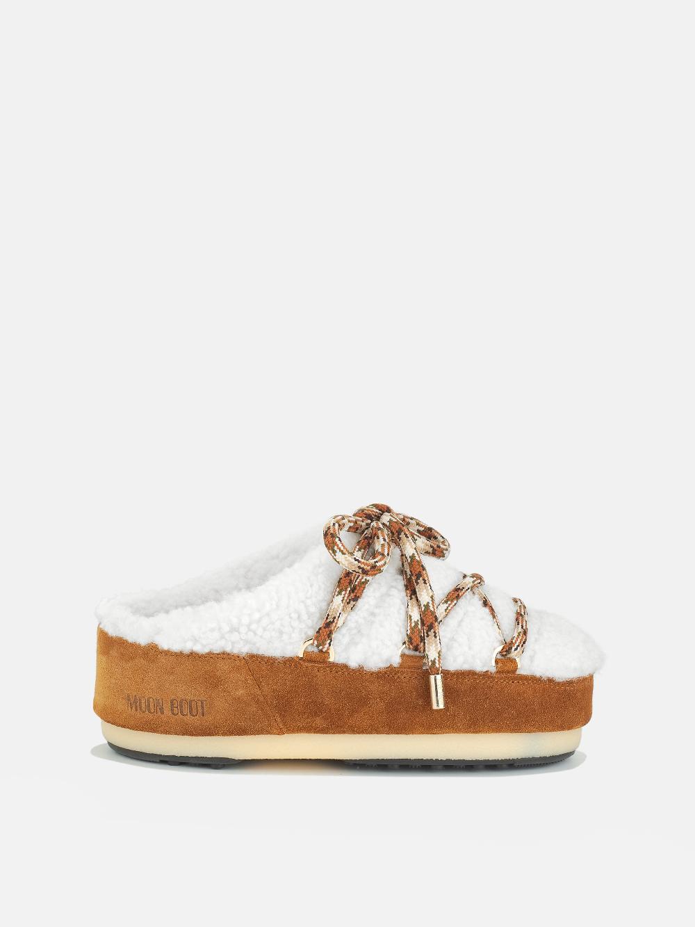 Moon Boot ICON MULE NOCCIOLA IN SHEARLING Affare Del Giorno