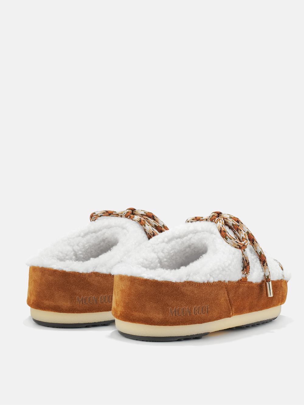 Moon Boot ICON MULE NOCCIOLA IN SHEARLING Affare Del Giorno