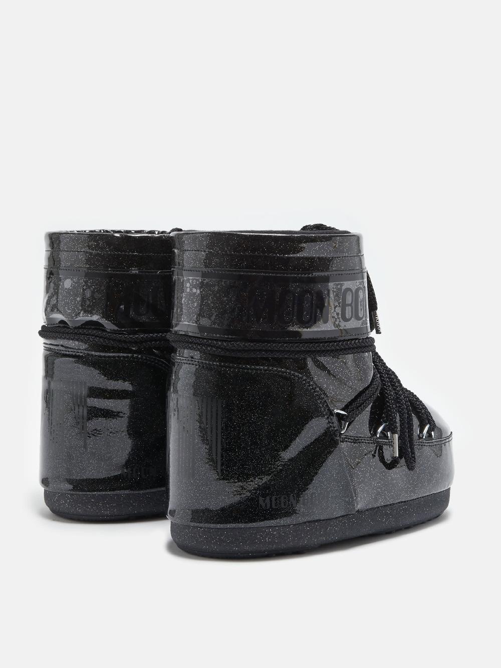 Moon Boot ICON LOW GLITTER NERO Sottocosto