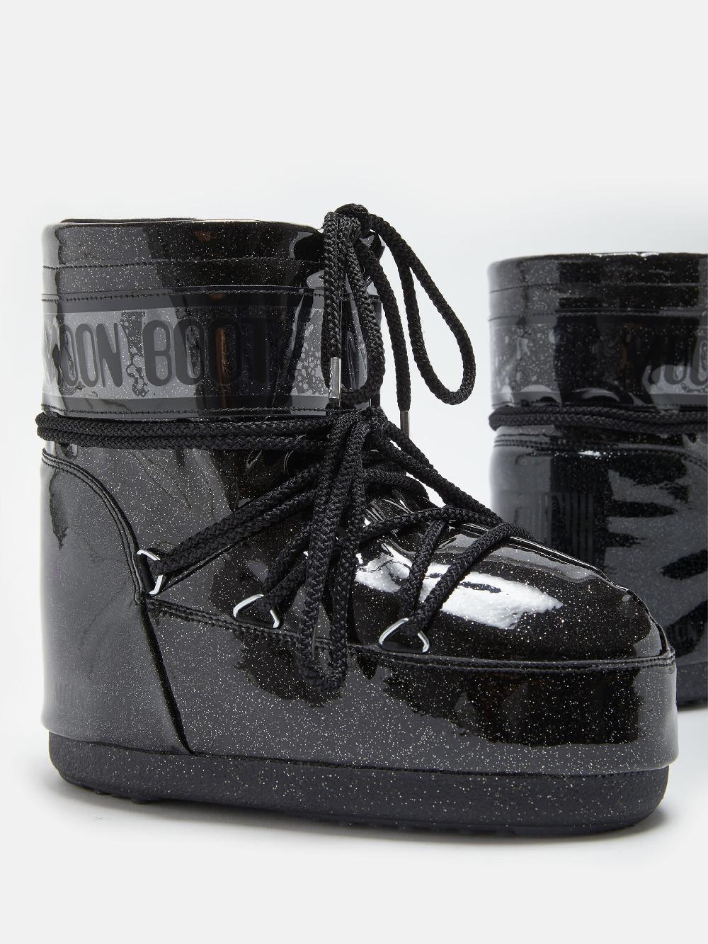 Moon Boot ICON LOW GLITTER NERO Sottocosto
