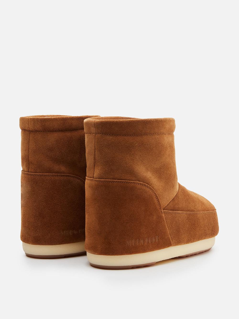 Moon Boot ICON LOW MARRONE IN PELLE SCAMOSCIATA SENZA LACCI Presa