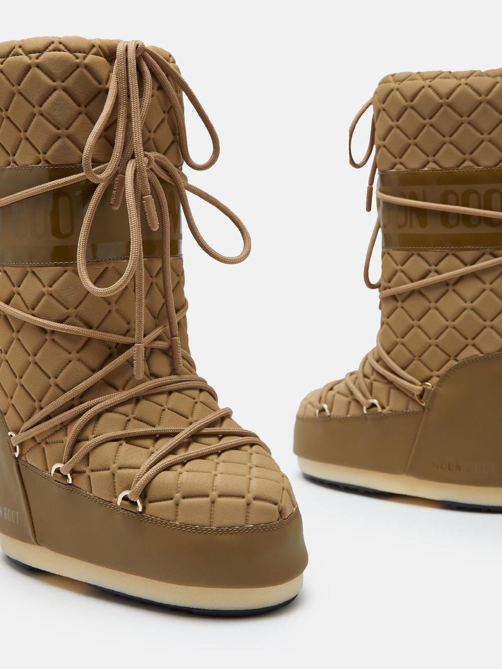 Moon Boot ICON QUILT MARRONE CHIARO Offerta