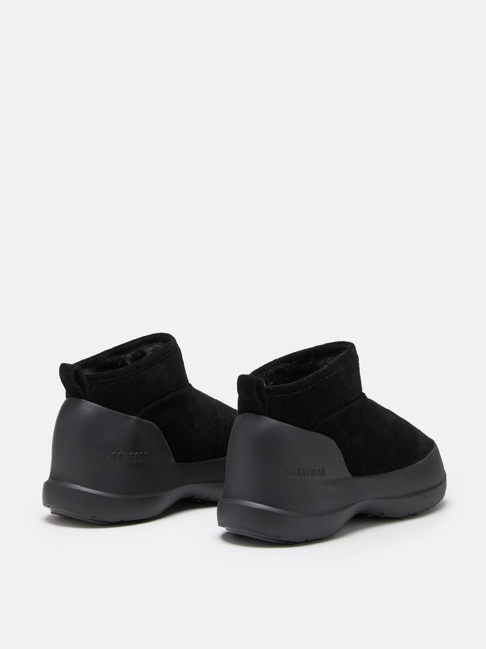Moon Boot STIVALE LUNA LOW NERO IN PELLE SCAMOSCIATA Saldi