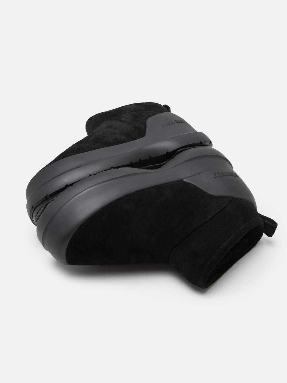 Moon Boot STIVALE LUNA LOW NERO IN PELLE SCAMOSCIATA Saldi