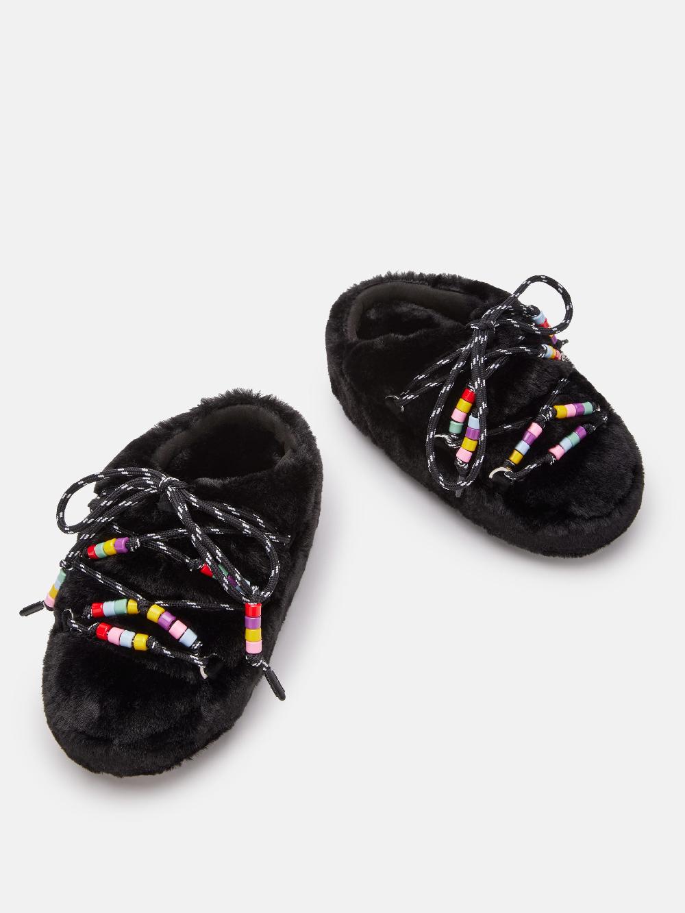 Moon Boot MULE FAUX-FUR BEADS NERO Shopping Online