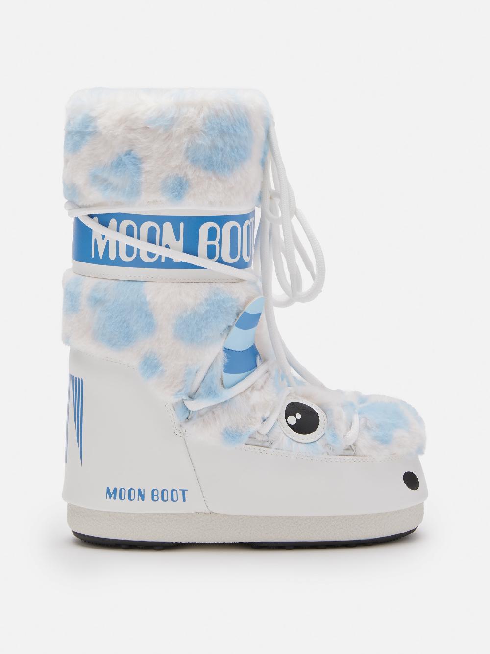 Moon Boot ICON JUNIOR YETI FAUX-FUR BIANCO Negozio