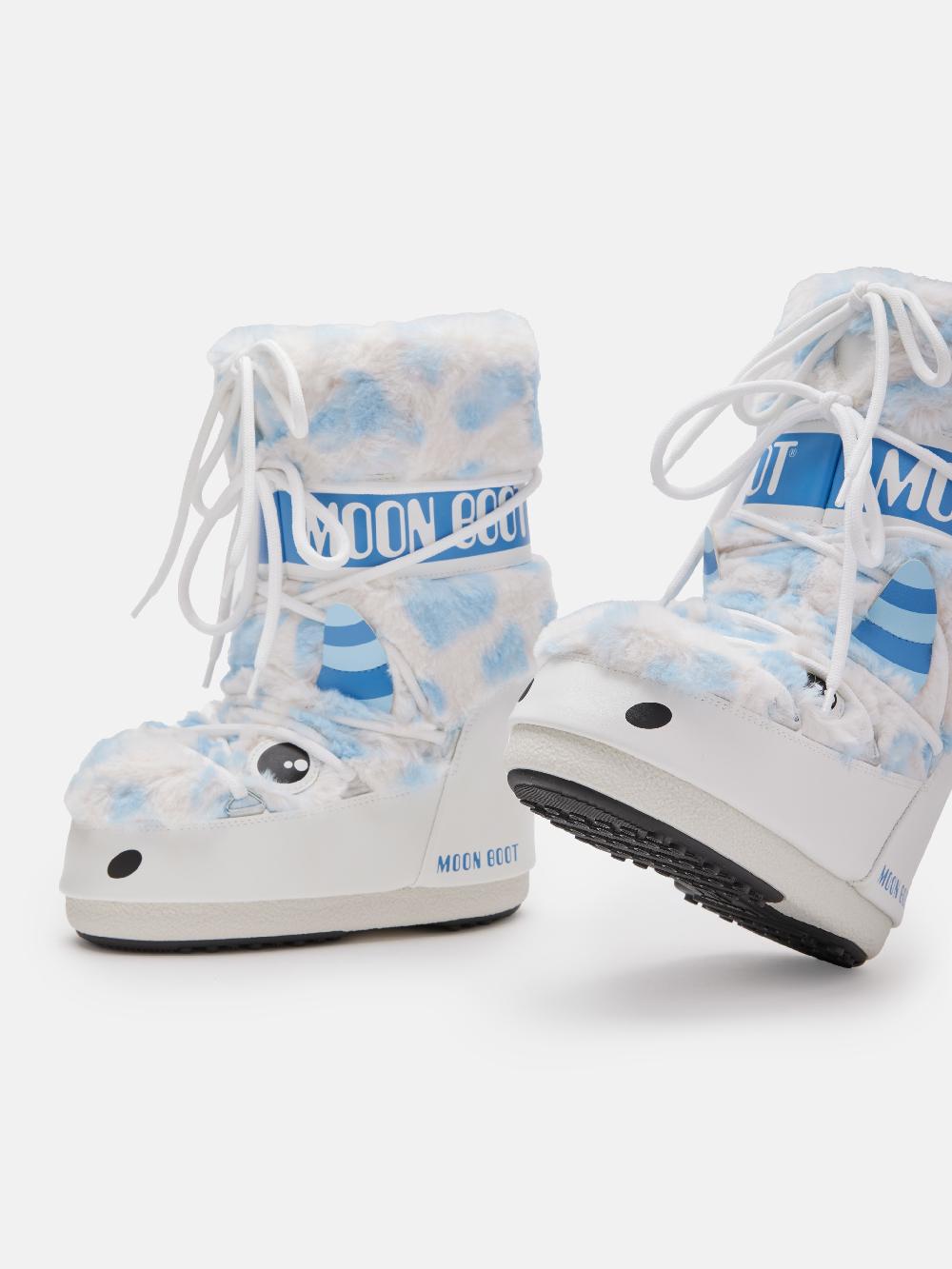 Moon Boot ICON JUNIOR YETI FAUX-FUR BIANCO Negozio