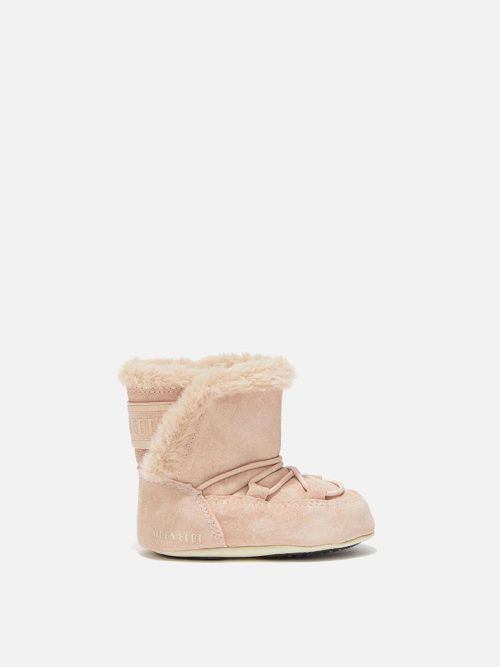 Moon Boot CRIB ROSA CHIARO IN PELLE SCAMOSCIATA In Saldo