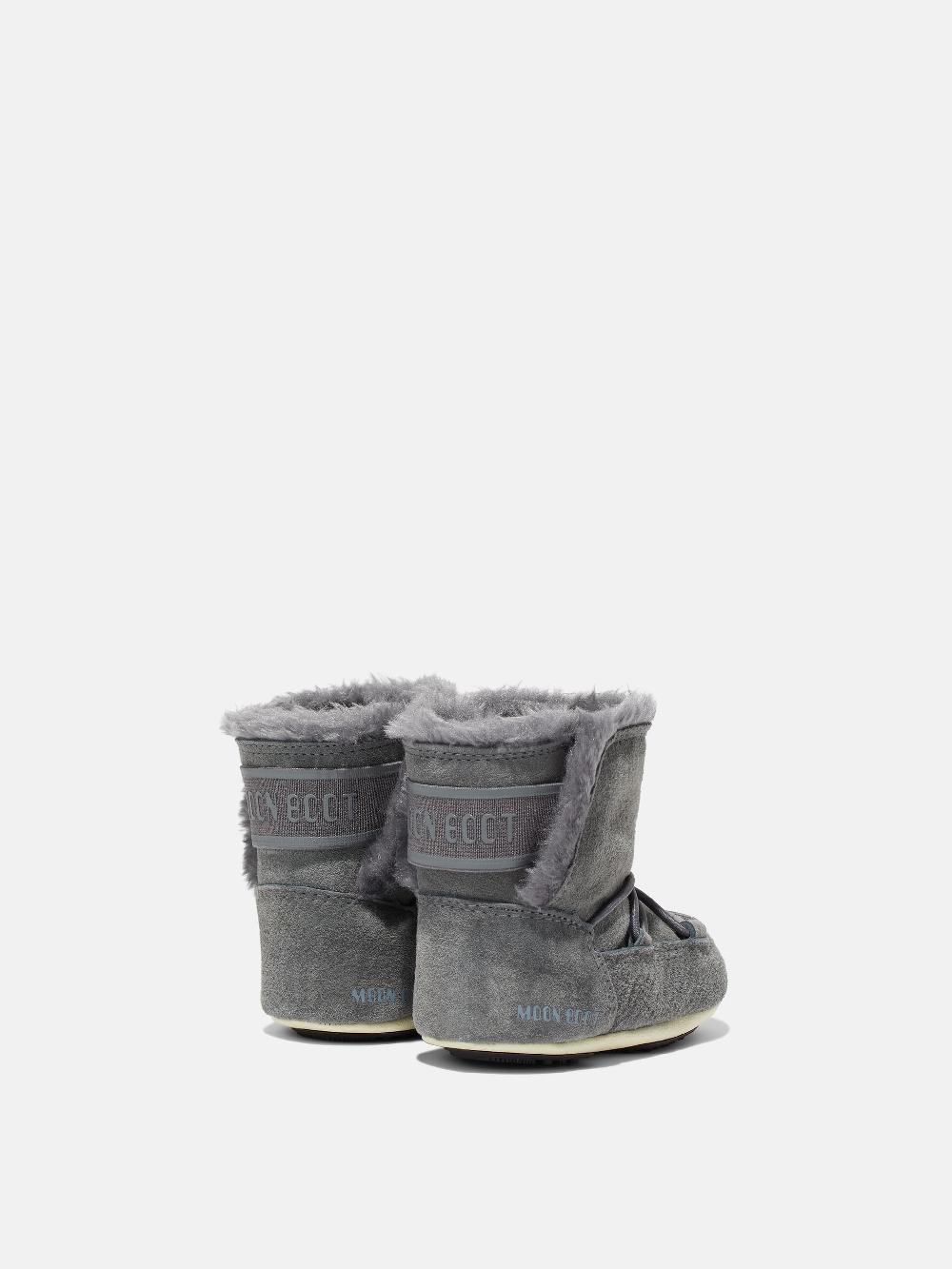 Moon Boot CRIB GRIGIO IN PELLE SCAMOSCIATA Nuova