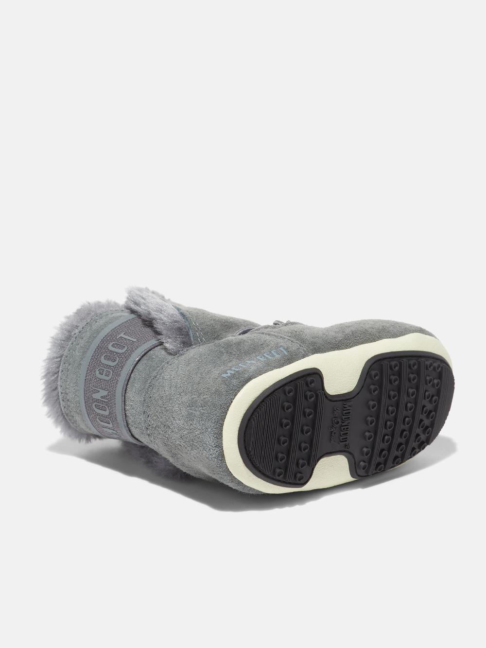 Moon Boot CRIB GRIGIO IN PELLE SCAMOSCIATA Nuova