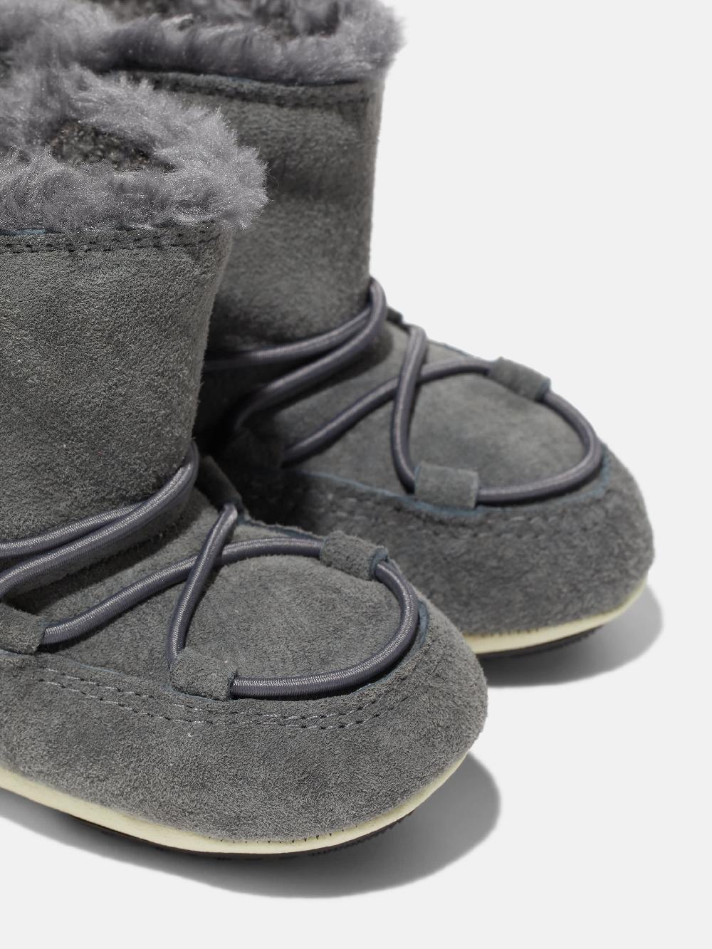 Moon Boot CRIB GRIGIO IN PELLE SCAMOSCIATA Nuova