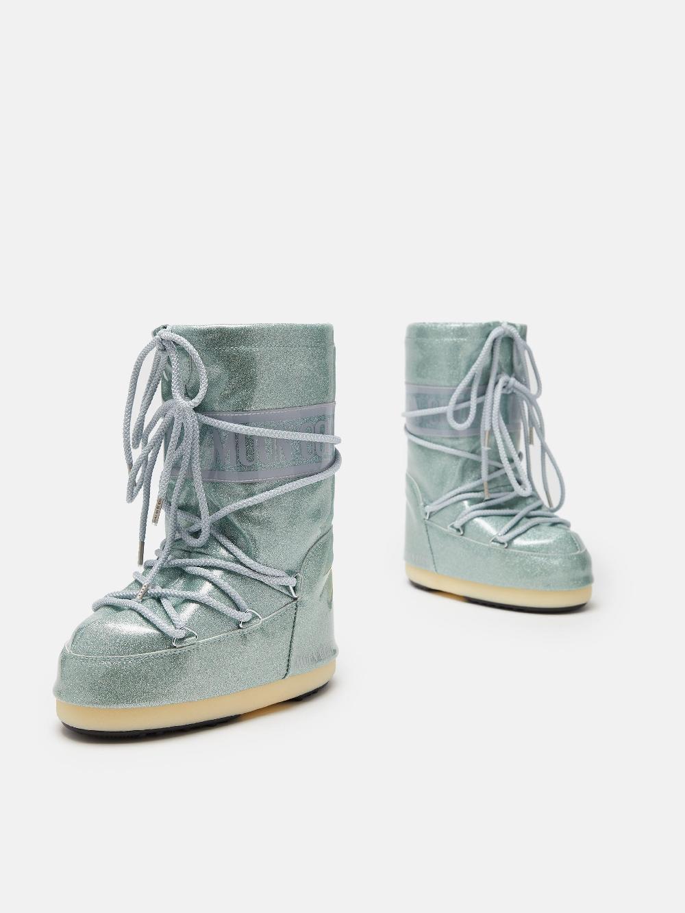 Moon Boot ICON JUNIOR GLITTER BLU Shopping Online