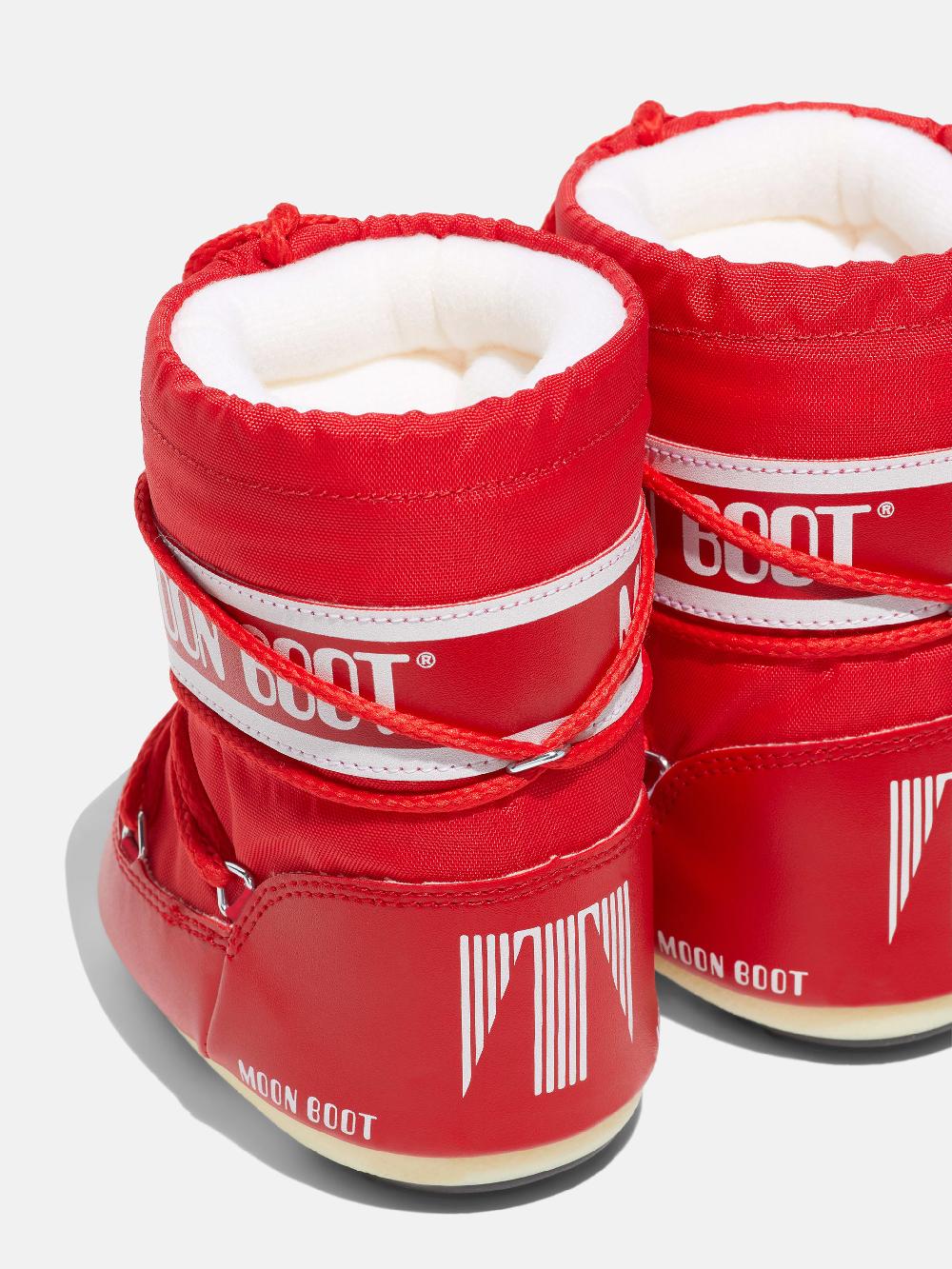 Moon Boot ICON MINI ROSSO IN NYLON Sottocosto