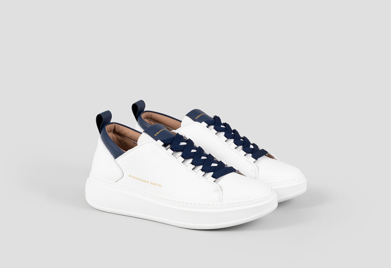 Alexander Smith WEMBLEY MAN WHITE BLUE Saldi Di Fabbrica