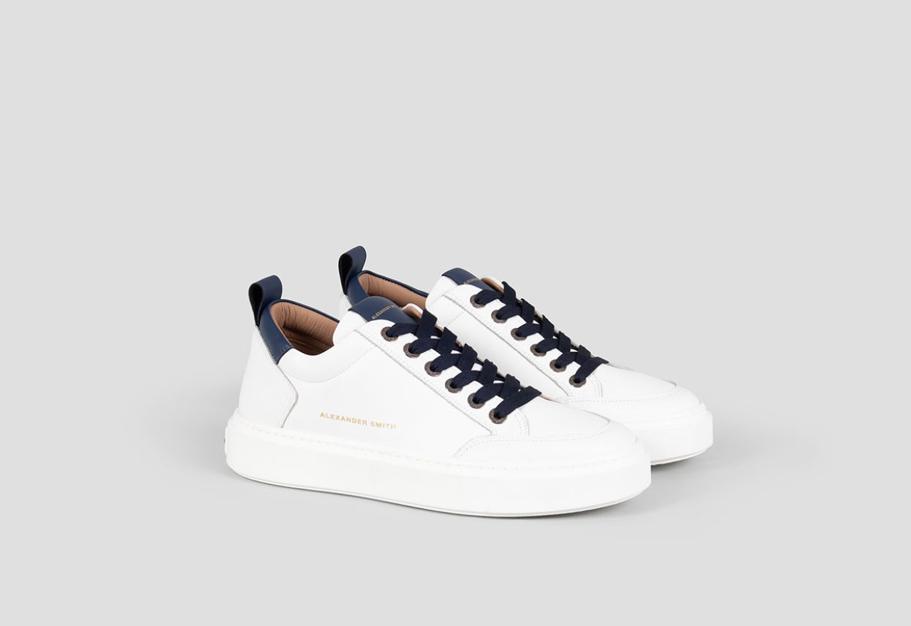 Alexander Smith BOND MAN WHITE BLUE Qualità
