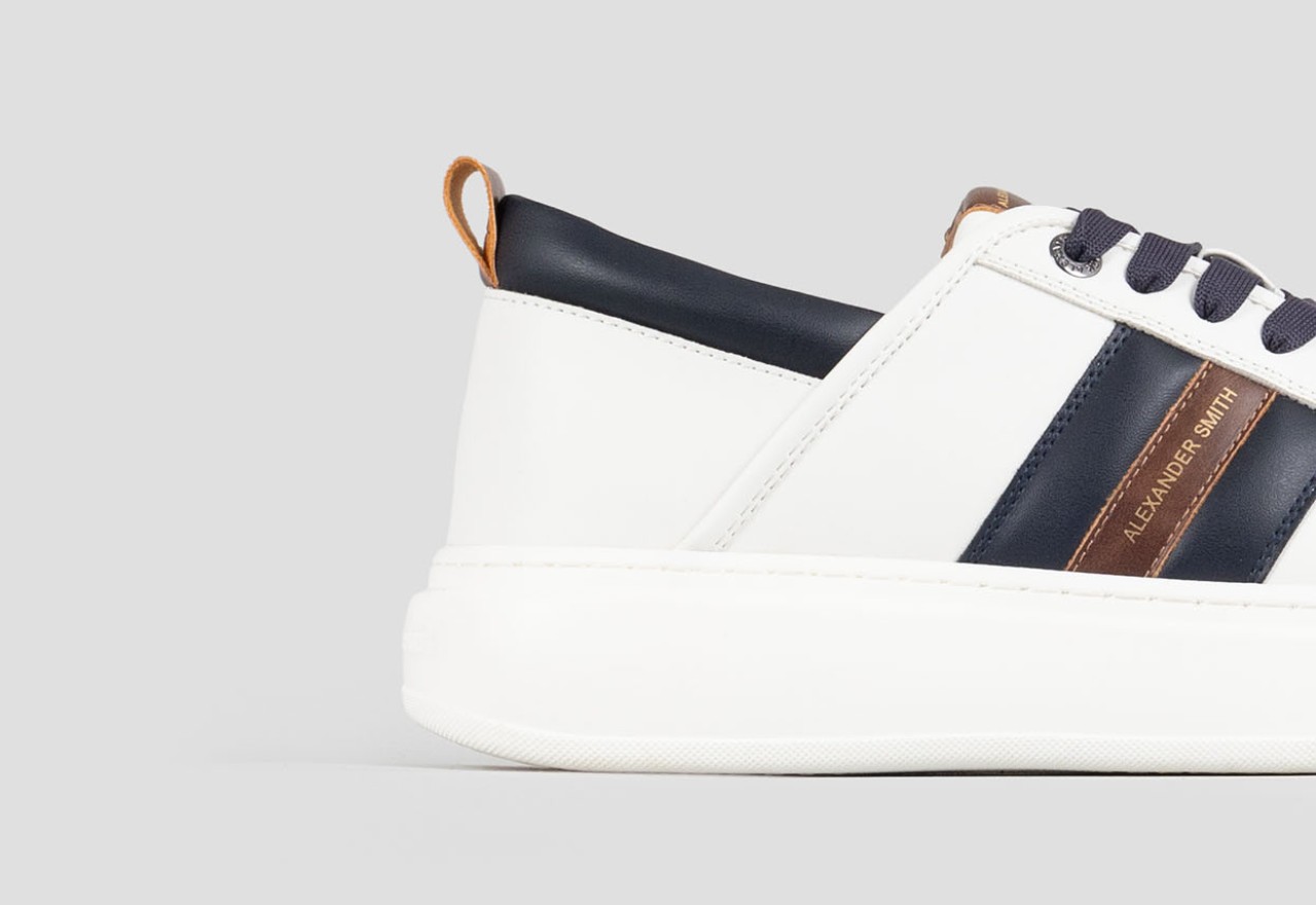 Alexander Smith ECO-WEMBLEY MAN WHITE BLUE COGNAC Online