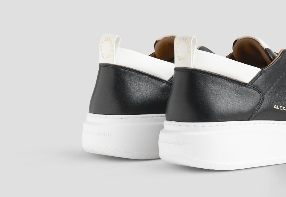 Alexander Smith WEMBLEY SLIP-ON MAN BLACK WHITE Pezzi Unici