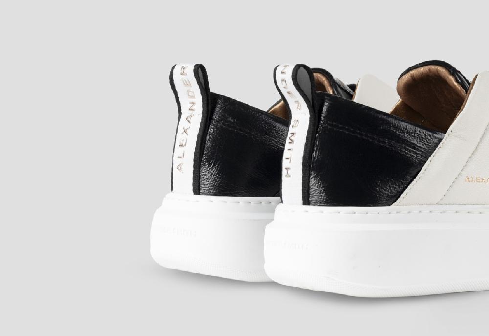 Alexander Smith WEMBLEY SLIP-ON WOMAN WHITE BLACK Affare Del Giorno