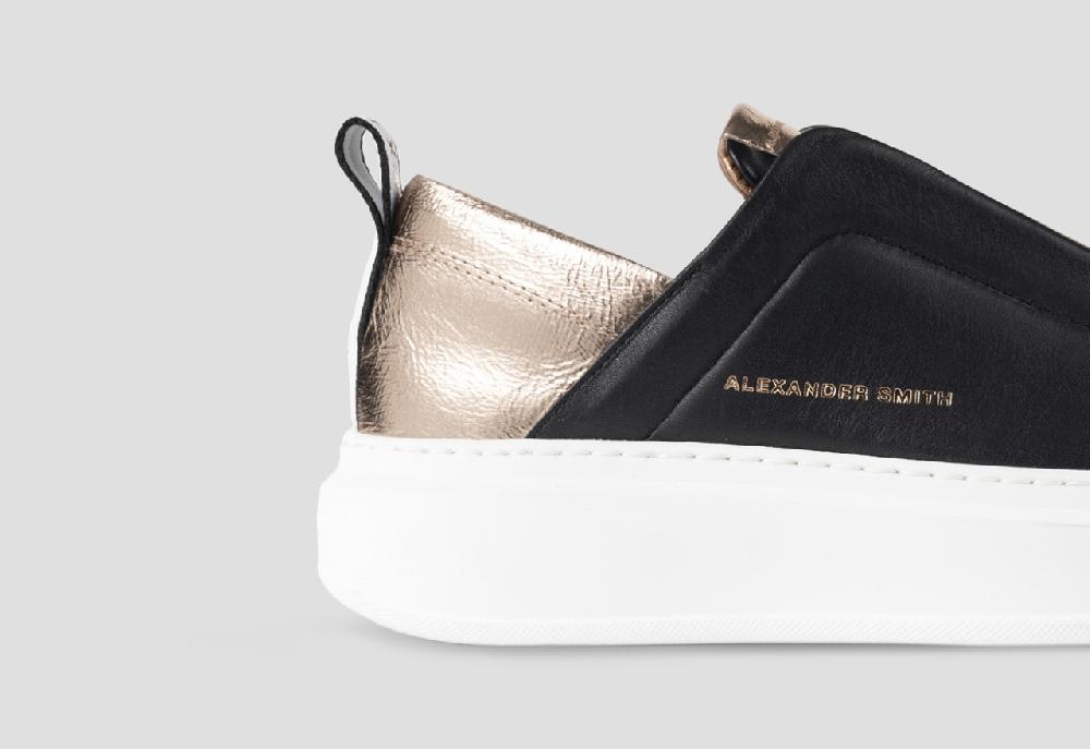 Alexander Smith WEMBLEY SLIP-ON WOMAN BLACK COPPER Sottocosto