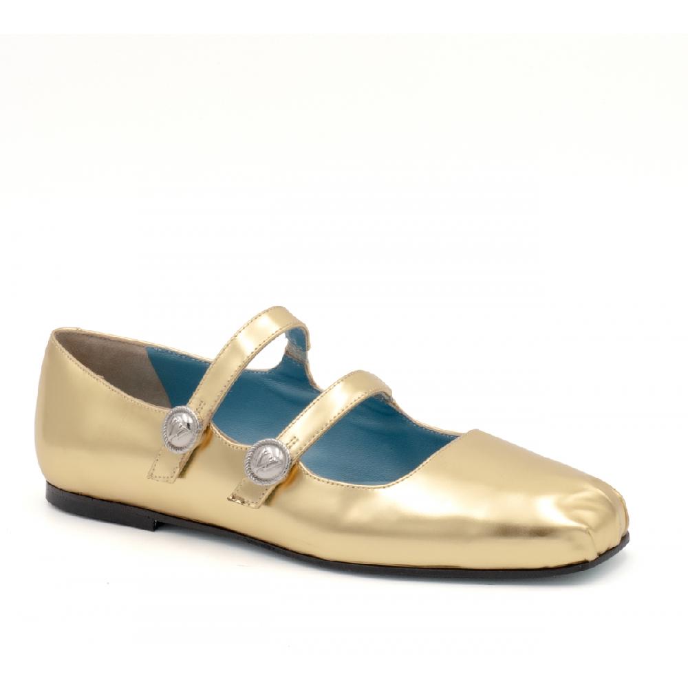 Amalfi by rangoni Ballerina Bambolina oro Saldi Di Fabbrica