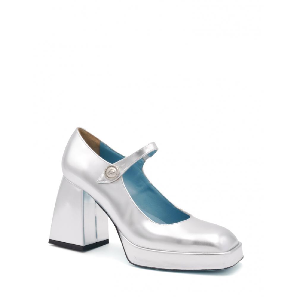Amalfi by rangoni Scarpe mary jane plateau Piuma argento 2025