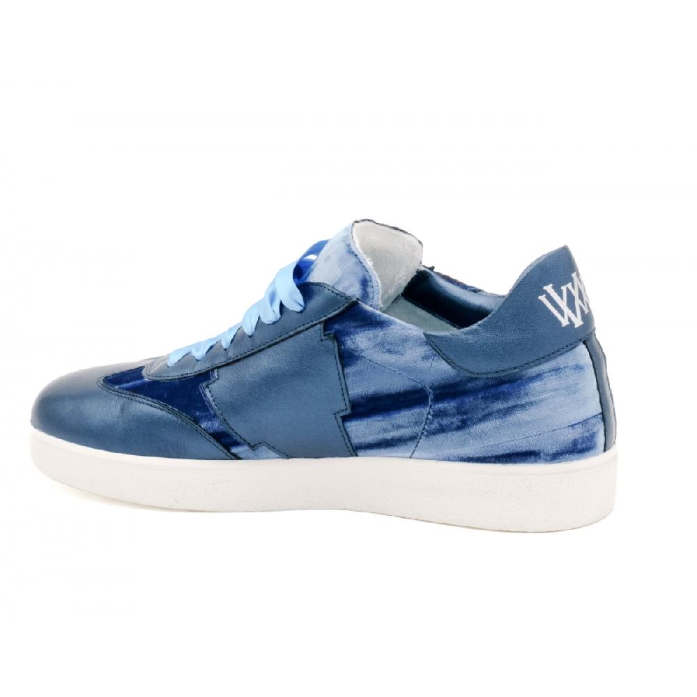 Amalfi by rangoni Sneakers Valetta velluto blu Nuovo
