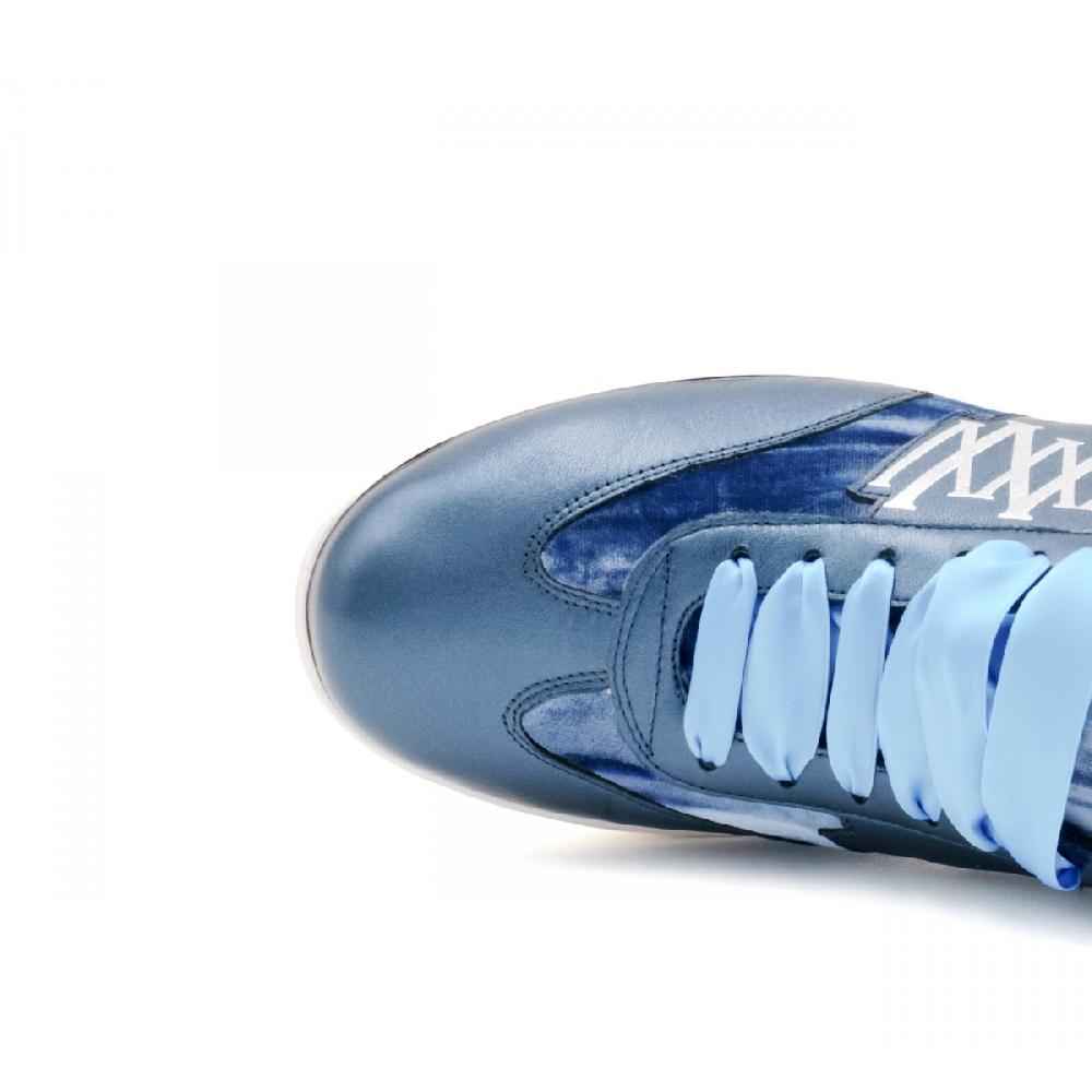 Amalfi by rangoni Sneakers Valetta velluto blu Nuovo