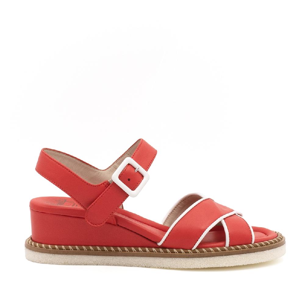 Amalfi by rangoni Sandalo espadrille Montecarlo corallo Negozio