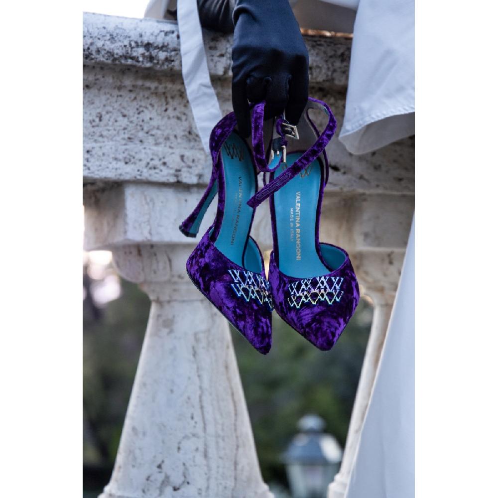 Amalfi by rangoni Décolleté Sunrise in velluto viola Qualità