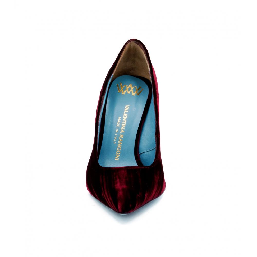 Amalfi by rangoni Décolleté Simply in velluto rosso Sconto