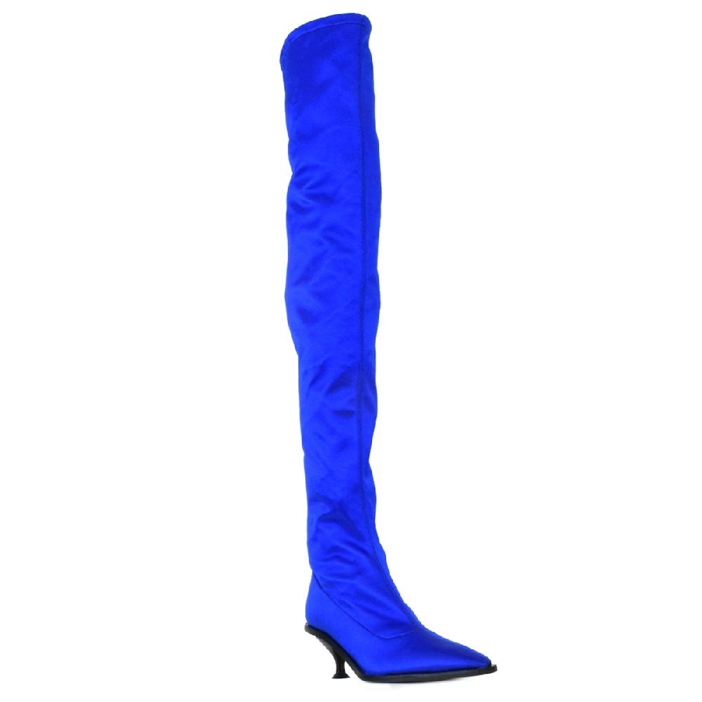 Amalfi by rangoni Stivale cuissard Dolores blu Prezzo Ridotto